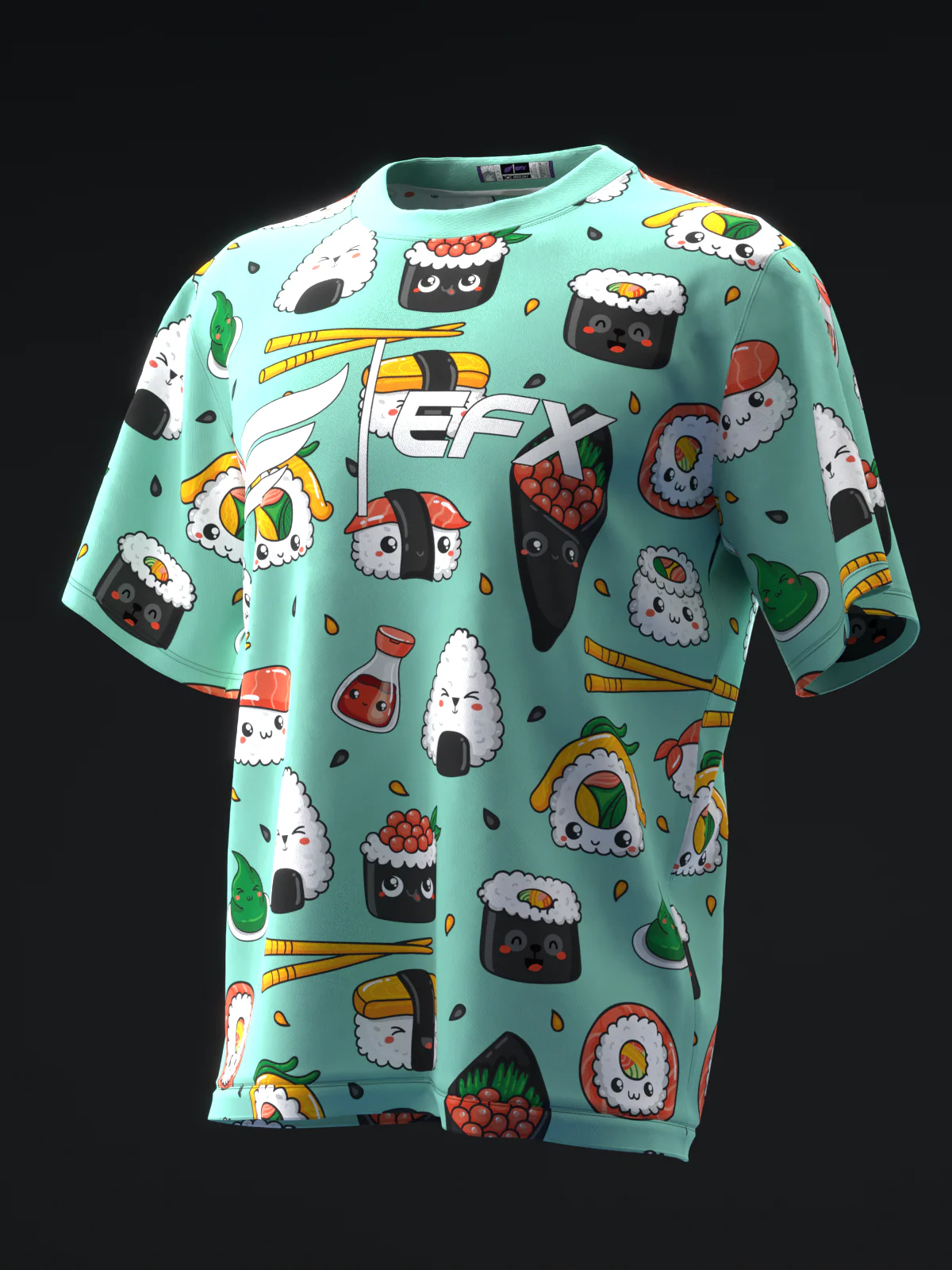 Sushi - Teal - Bowling Jersey