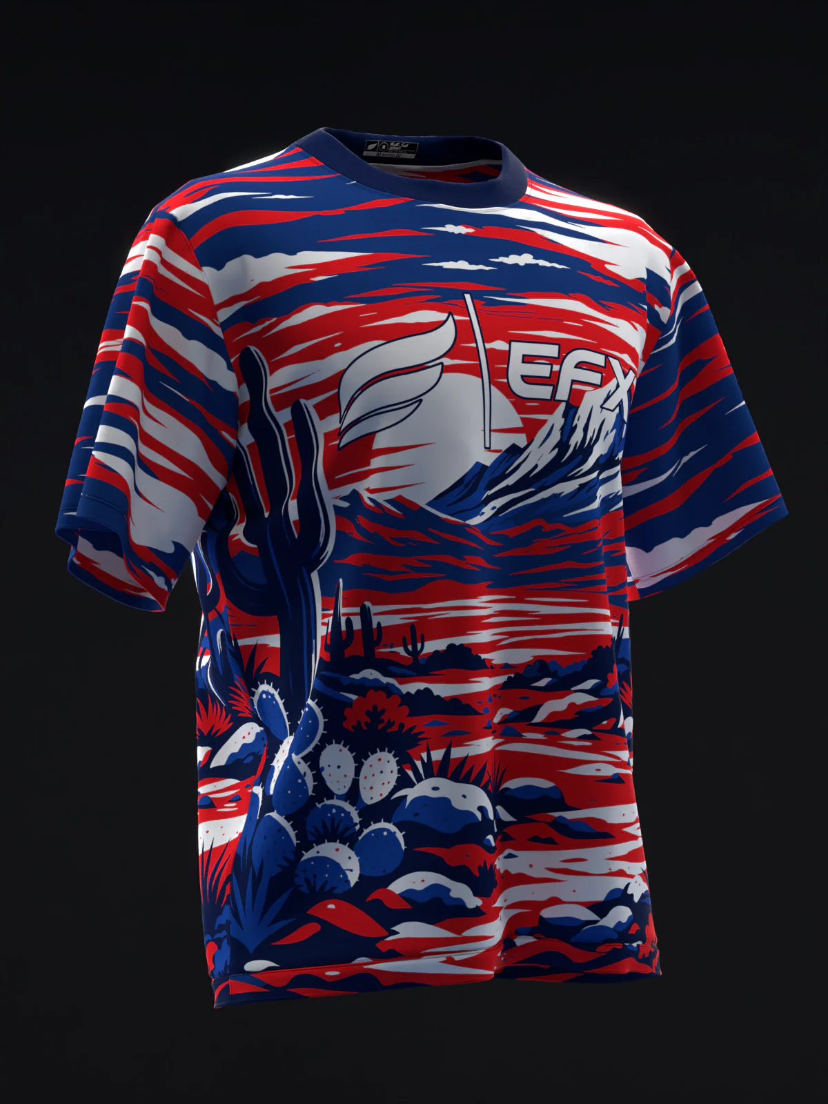 Twilight Southwest - Red Blue - Bowling Jersey - Image 3