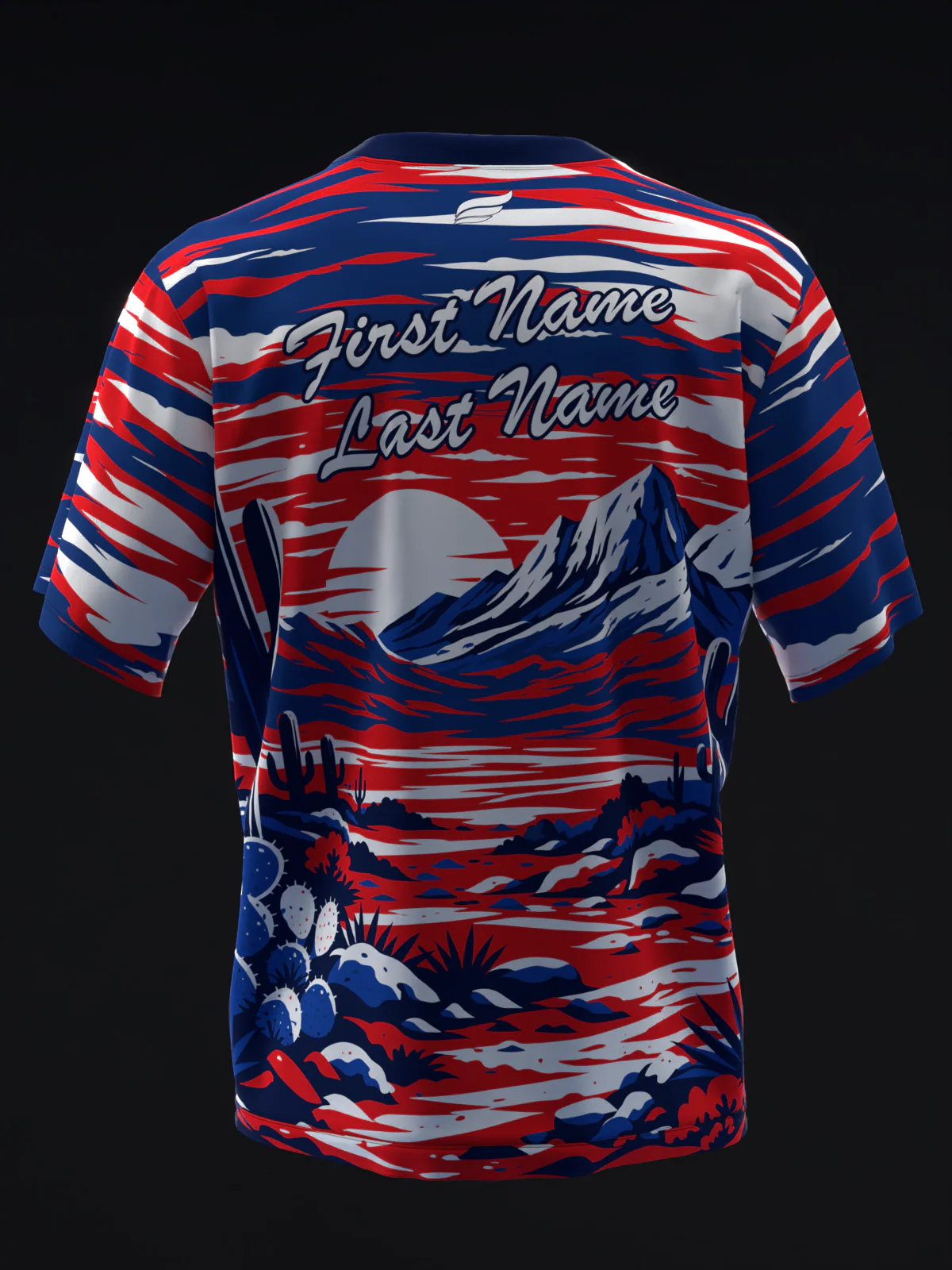 Twilight Southwest - Red Blue - Bowling Jersey - Image 5