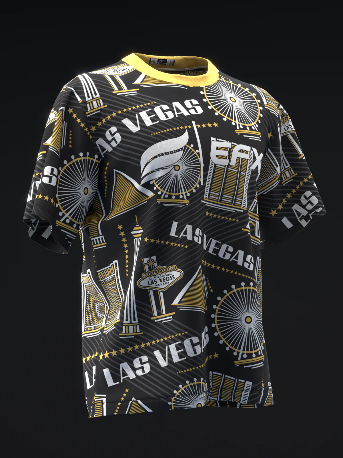 Vegas - Black Gold - Bowling Jersey - Image 3