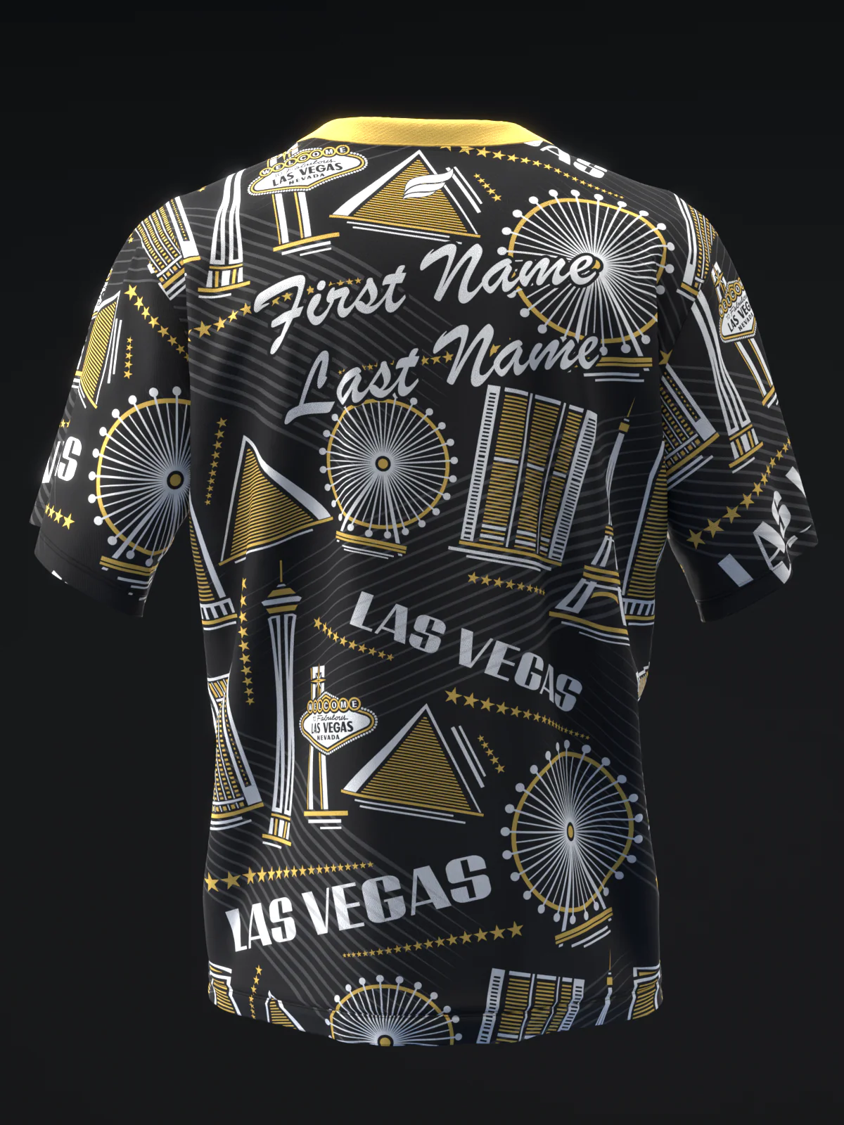 Vegas - Black Gold - Bowling Jersey - Image 5