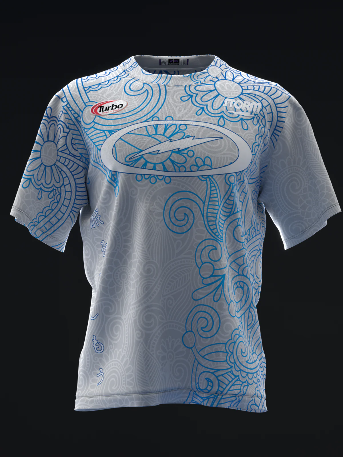 Victoria Varano 2024 - Paisley Gray Blue - Bowling Jersey - Image 2