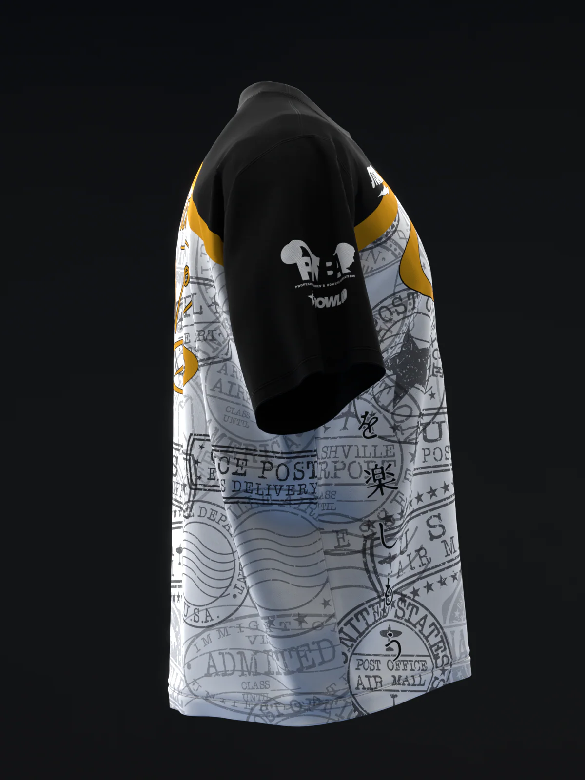 Victoria Varano 2025 - Postage Stamps Black Gold - Bowling Jersey - Image 4