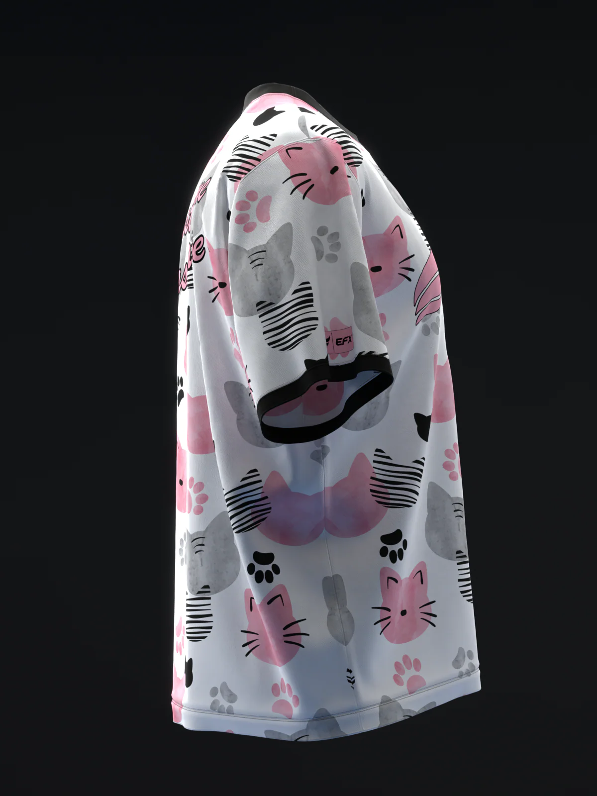 Watercolor Kitties - Pink - Bowling Jersey - Image 4