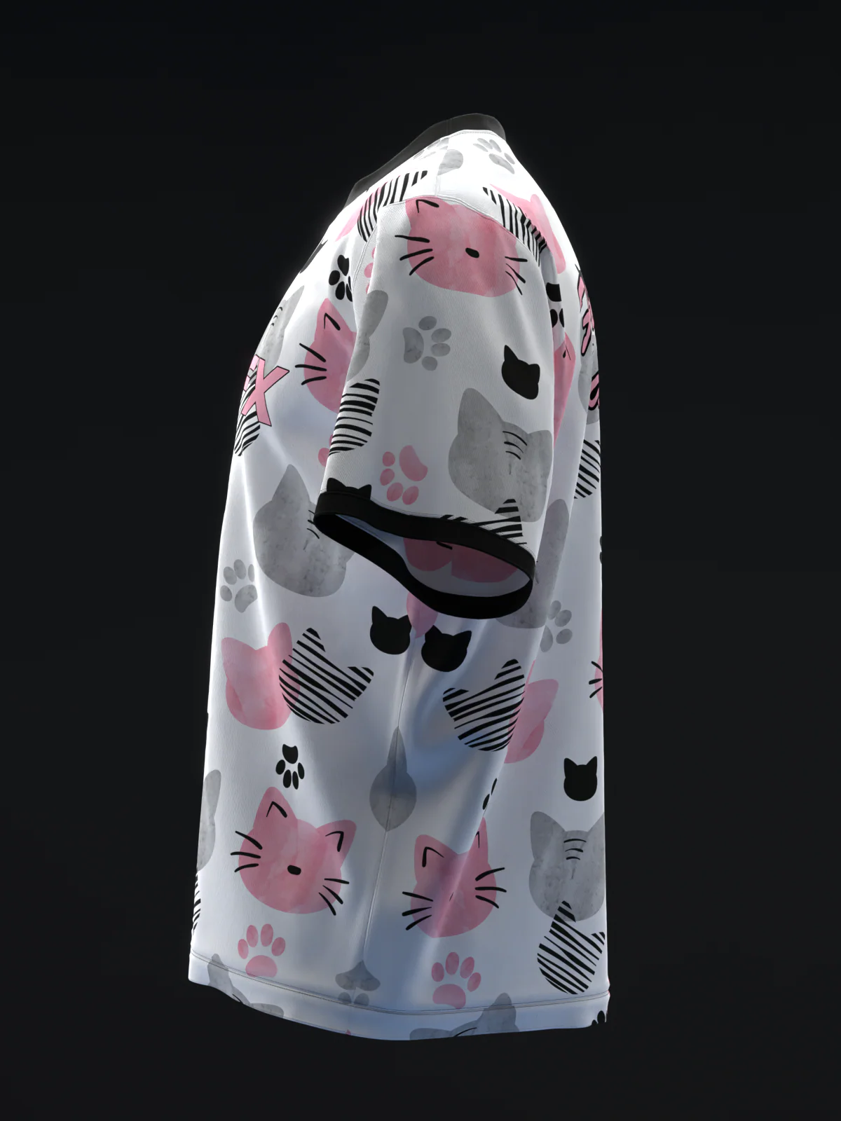 Watercolor Kitties - Pink - Bowling Jersey - Image 6